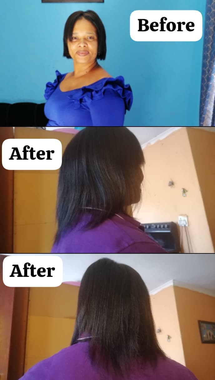 Customer-submitted before-and-after hair journey 3