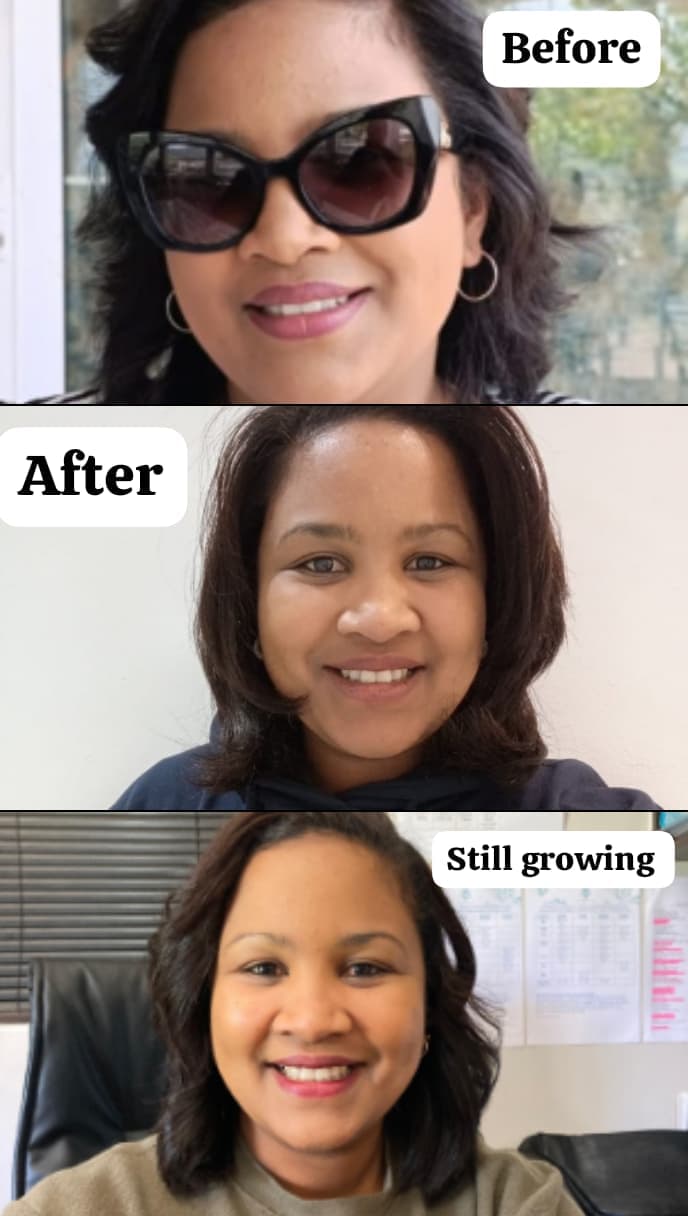 Customer-submitted before-and-after hair journey 6