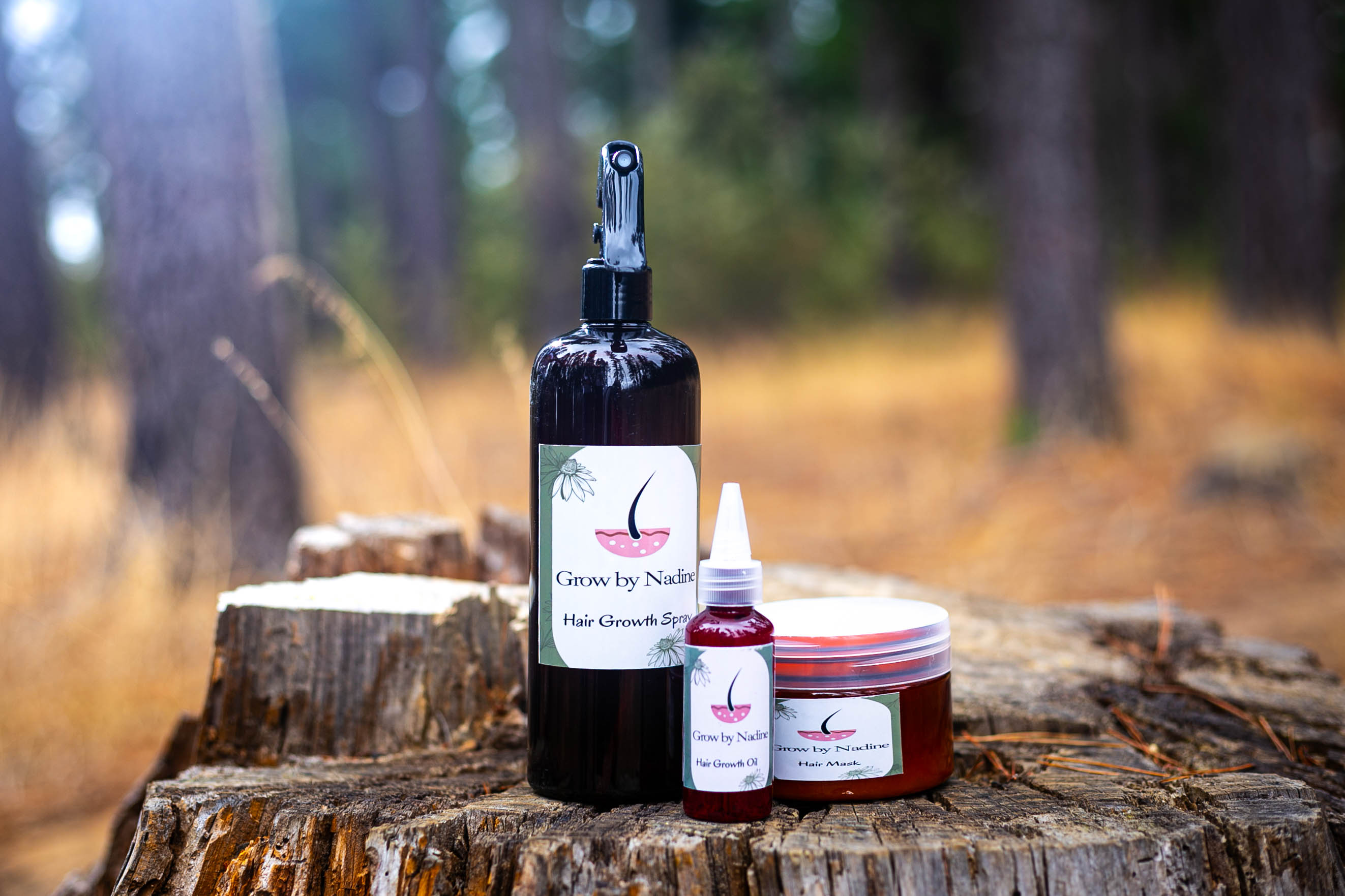 The Grow by Nadine range displayed outdoors